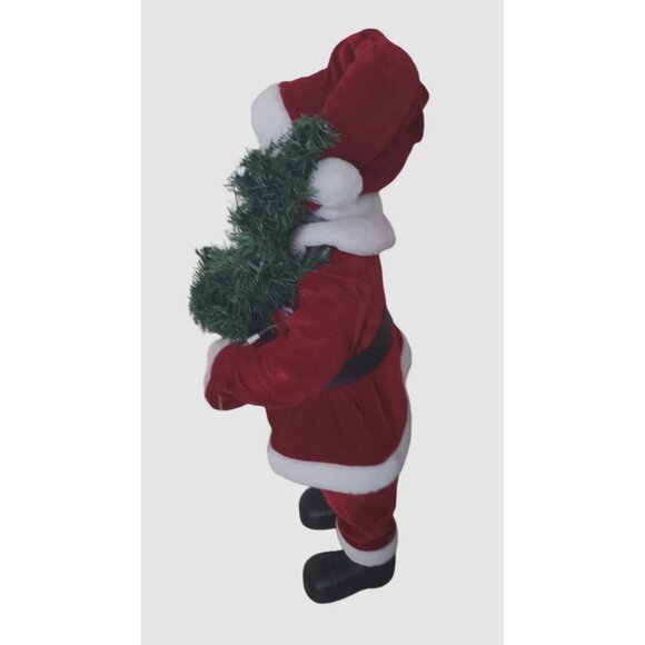 African American Santa Claus 34" with Lighted tree - Picture 3 of 6